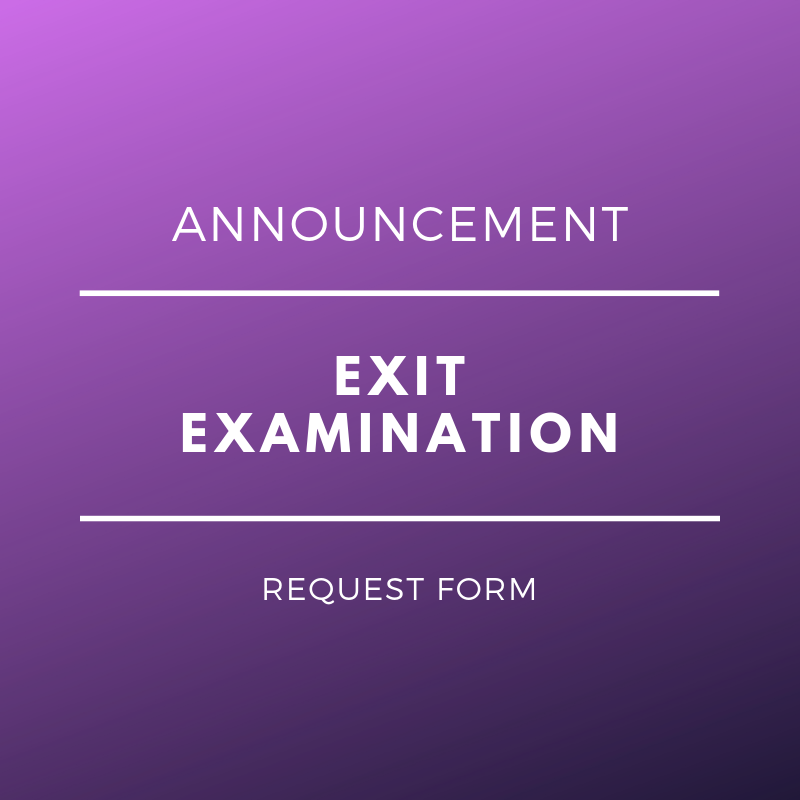 Exit Examination Request Form RANGSIT UNIVERSITY INTERNATIONAL COLLEGE